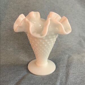 Fenton Milk Glass Hobnail Vase